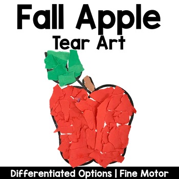 Preview of Apple Craft | Tear Art | Fine Motor | No Prep