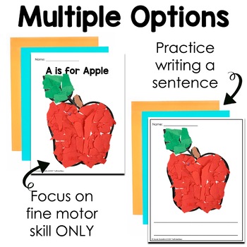 Torn Paper Apples: An Easy Fine Motor Activity - Friends Art Lab