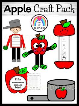 Preview of Apple Craft Activities: Taste Test Graph, Hat, Johnny Appleseed, Life Cycle
