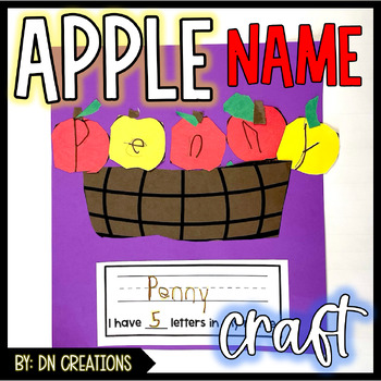 Preview of Apple Name Craft | Back to School Name Craft | Fall Name Craft | Apple Craft