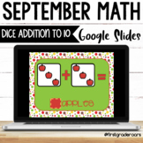 Apple Dice Addition | September Google Slides | Distance Learning