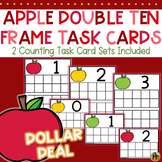 Apple Double Ten Frame Counting Task Cards