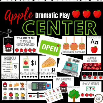 Apple Dramatic Play Center by preschool three sixteen | TPT