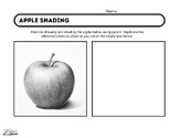 Apple Drawing and Shading Practice Worksheet - 6th-12th grade Art