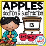 Apple Addition & Subtraction Activity | Editable Apple Mat
