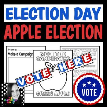 Preview of Apple Election for Election Day Activities with Voting Writing Campaign