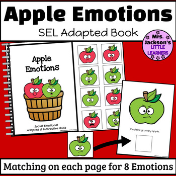 Preview of Apple Emotions Adapted Book | SEL Activity