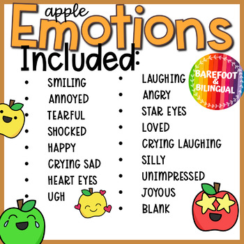 Apple Emotions Clipart | Fall Clipart | TPT