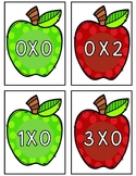 Apple Fall Multiplication Math Center Station Game Playing Cards