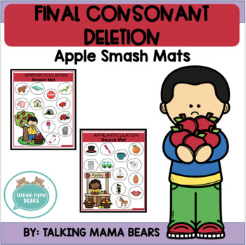 Preview of Apple Final Consonant Deletion Smash Mats