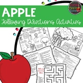 Apple Following Directions Activities