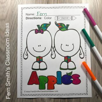 Apples Coloring Pages - 35 Pages of Apple Coloring Fun | TpT