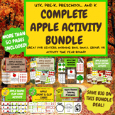 Apple Games and Centers Activity Bundle- UTK, TK, PreK, Pr