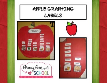 Preview of Apple Graphing Labels: Freebie