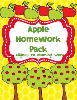 apples kindergarten homework