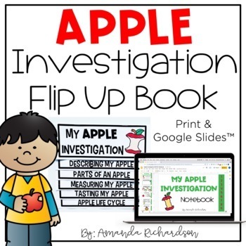 Preview of Apple Investigation Flip Up Book, Activities, Life Cycle