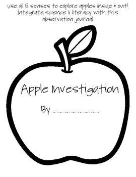 Preview of Apple Investigation Journal {using the 5 senses}