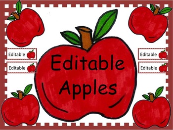 Preview of Apple Labels Editable