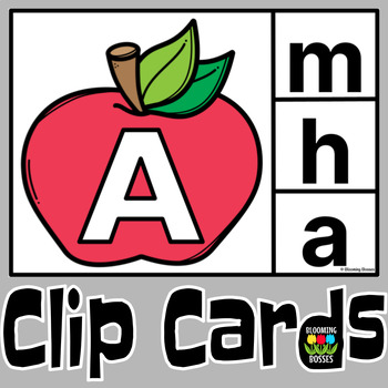 Preview of Apple Letter Match Clip Cards