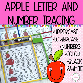Preview of Apple Letter and Number Tracing