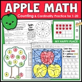 Apple Math: Counting and Cardinality Printables