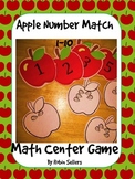 Apple Math Match Math Center Game