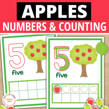 Preview of Counting Apple Tree - Numbers 1-10 for Apple Theme Unit - Prek Math Activities