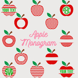 Apple Monogram SVG, Apple Name Frame {Creative Clips Digit