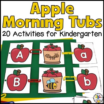 Preview of Apple Morning Tubs for Kindergarten