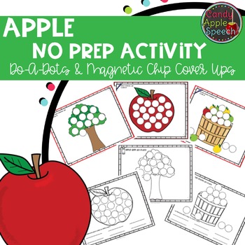 Preview of Apple No Prep Activity: Do-A-Dots and Magnetic Chip Cover Ups