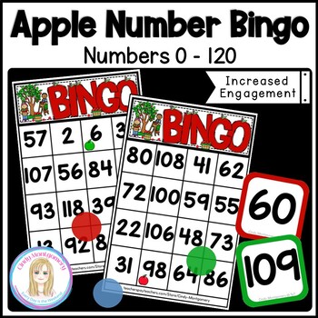 Apple Number Bingo 0 - 120 l Number Recognition 0 to 120 by Cindy ...