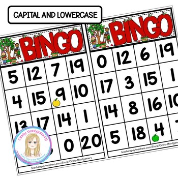 Apple Number Bingo 0 - 20 Game l Number Recognition 0 to 20 by Cindy ...