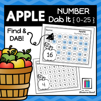 Preview of Apple Numbers 0-25 Dab It