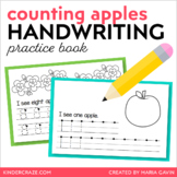 Apple Number Handwriting Practice Book