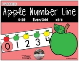 Apple Number Line 0-29 FREEBIE