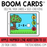 Apple Number Line Addition 1-10 BOOM CARDS™