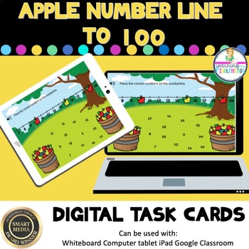 Preview of Number Line to 100 Boom Cards Great Digital Math Center