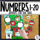 Apple Number Sense a Number Matching Activity for numbers 1 - 20