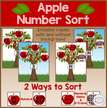 Apple Number Sort by ZayZee's Classroom | TPT