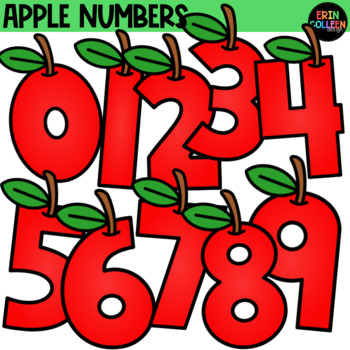 Apple Numbers Clipart - Fall Clipart by Erin Colleen Design | TpT