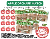 Apple Orchard Matching Game Word Families Blending and Alphabet
