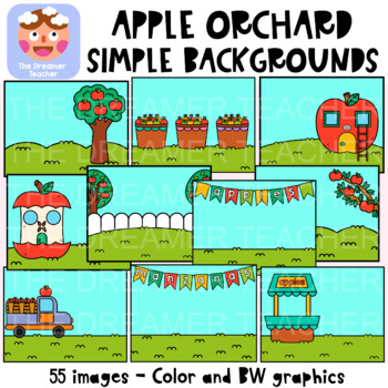 apple orchard background clipart