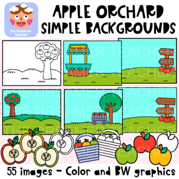 apple orchard background clipart