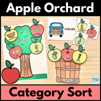Preview of Apple Orchard Category Sorting Vocabulary Printable Activities for Language