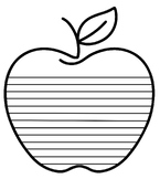 Apple Outline Stationery. Apple Silhouette Writing Paper. 