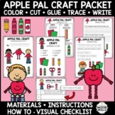 Apple Pal Craft + Writing Packet - Color, Cut, Glue, Trace