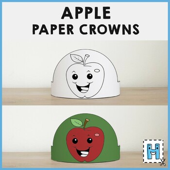 Apple Paper Crown Headband Printable Coloring Fruit Summer Craft Activity