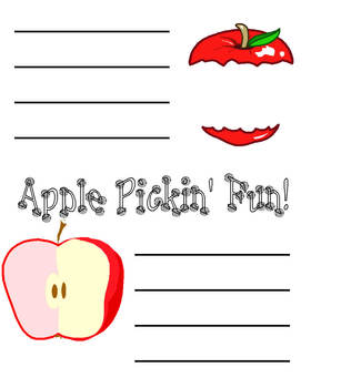 Preview of Apple Pickin' Portfolio Writing Page