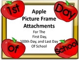 Apple Picture Frame Attachments For First Day, 100th Day, 