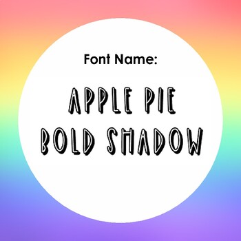 Preview of Apple Pie Bold Shadow Font